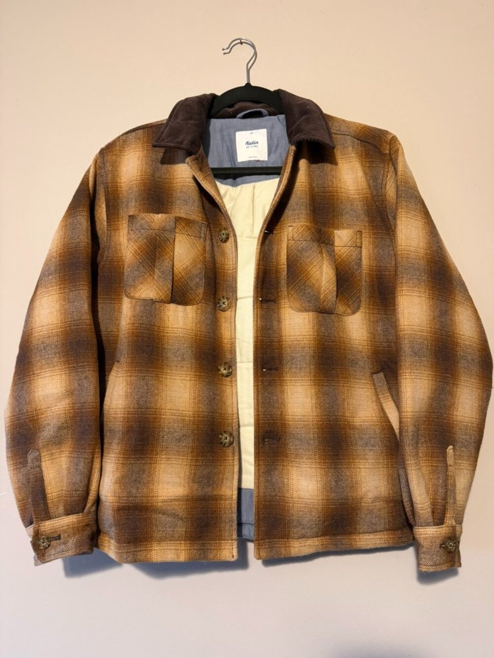 Katin Charlie Wool Blend Flannel Jacket- Size S